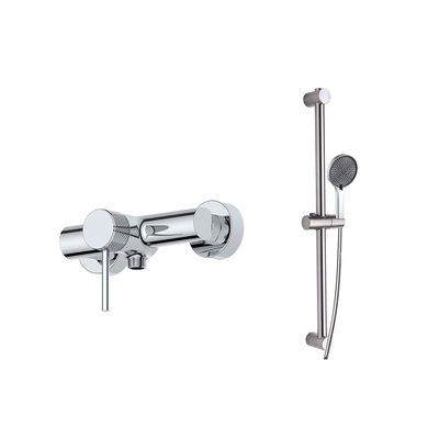 ক্রোম ব্রাস সিঙ্গল লিভার বাথ মিক্সার ট্যাপ OEM ওয়াল মাউন্ট