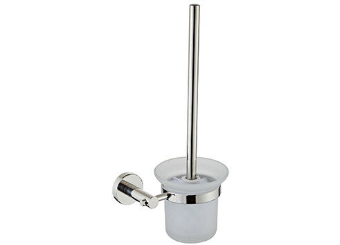 Oem Sus304 পোলিশ ক্রোম টয়লেট ব্রাশ হোল্ডার গ্লাস বাথরুম আনুষাঙ্গিক ক্লাসিক গোলাকার