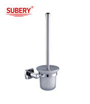 OEM ব্রাস টয়লেট ব্রাশ হোল্ডার গ্লাস বাথরুম বাঁকা নকশা সঙ্গে ক্রোম