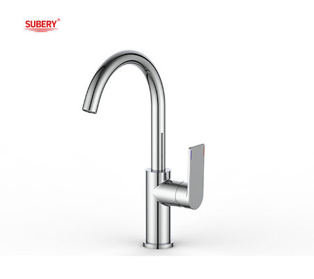 ক্রোম ব্রাস ঠান্ডা এবং গরম OEM রান্নাঘর সিঙ্ক মিশুক কল একক লিভার