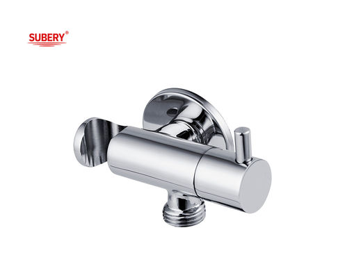 OEM ব্রাস টয়লেট শটটফ সেট হোল্ডার ভালভ হ্যান্ডেল বিডেট বাথরুম ক্রোম