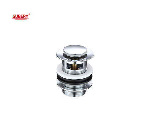 পপ আপ ছোট বাথরুম সিঙ্ক সিলিন্ডার Overflow Stopper সঙ্গে ড্রেন ক্রোম OEM
