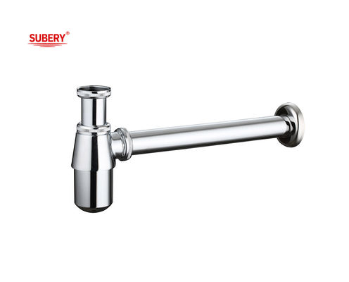 ব্রাস বোতল ফাঁদ টয়লেট বেসিন ড্রেনেশন siphon বাথরুম ওয়াশিং বেসিনের জন্য পি-ফাঁদ পাইপ ক্রোম OEM
