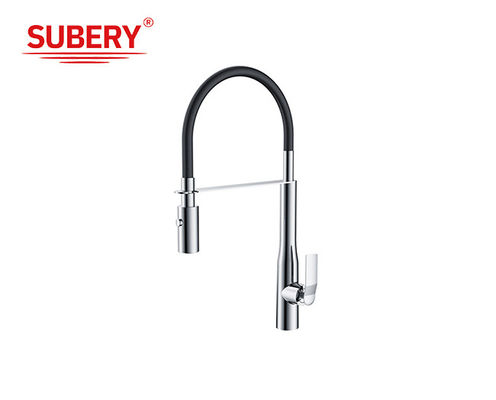 আধুনিক একক লিভার ক্রোম ব্রাস রান্নাঘর সিঙ্ক কল OEM