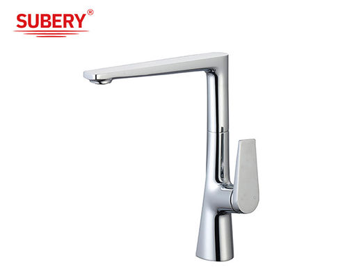 ঠান্ডা এবং গরম OEM রান্নাঘর সিঙ্ক কল ক্রোম ব্রাস একক লিভার