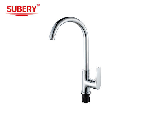 ক্রোম ব্রাস ঠান্ডা এবং গরম OEM রান্নাঘর সিঙ্ক মিশুক কল একক লিভার
