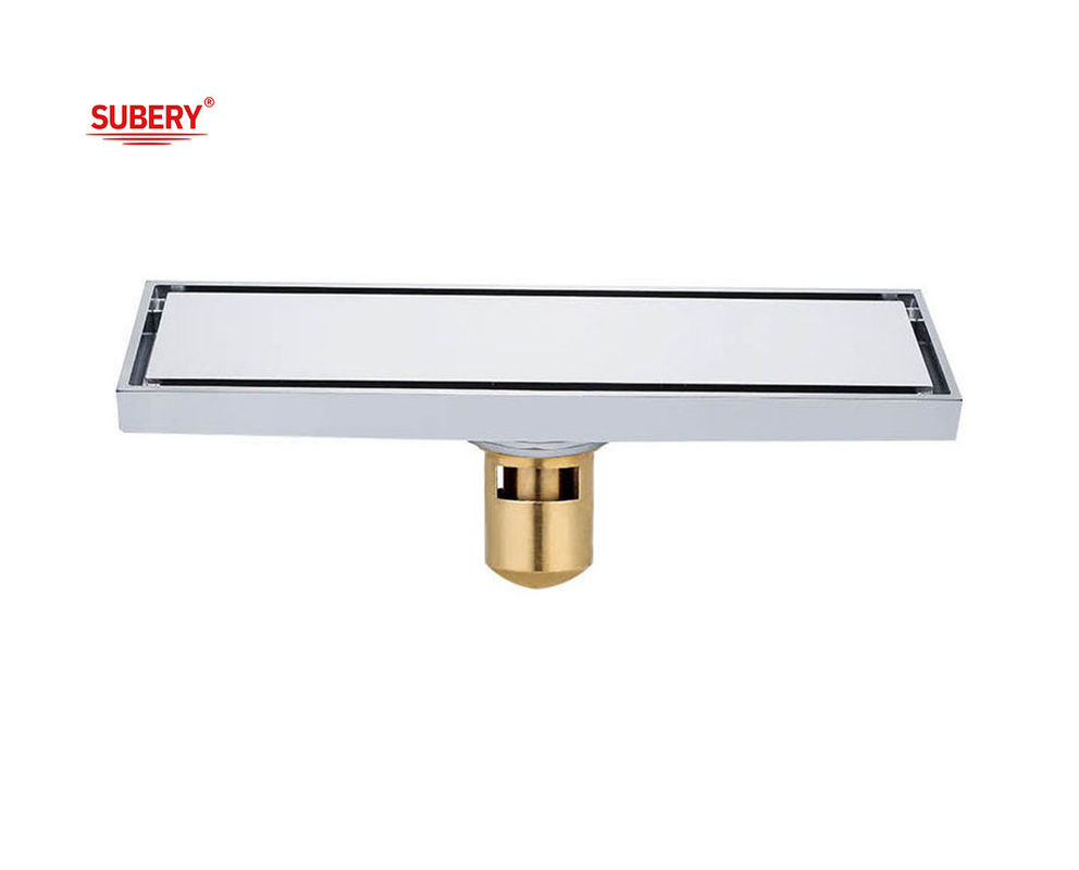 বাথরুমের মেঝেতে ব্রাস লং ড্রেন ক্রোম 200 X 800mm 300 X 800mm